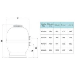 ASTRALPOOL Filtre à Sable Lamiperle Side Ø500 -Accessoire Piscine 7056505 4